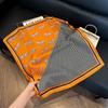 New silk scarf women's fashion versatile high-end small square scarf Korean version neck protection scarf spring and autumn retro scarf binding bag