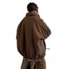 Spring 2026 Retro Brown Corduroy Washed Leather Men's Jacket - Handsome Korean Style, Loose Fit, Fashionable.