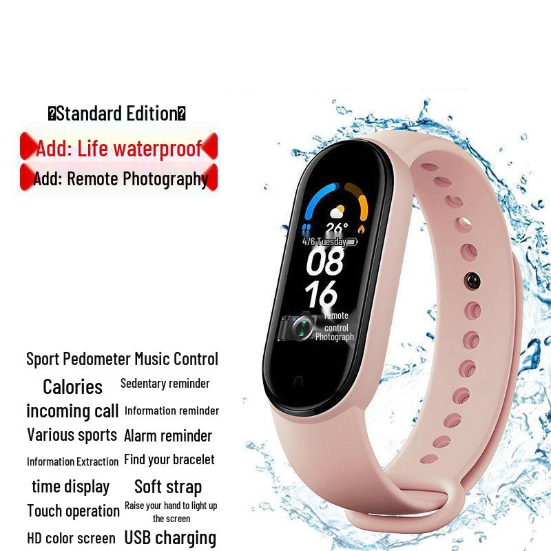 

M-Smart M6 Многофункциональные спортивные часы, Шагомер для мужчин, женщин, студентов – Совместимы с Android и Xiaomi.