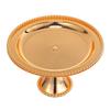 Vintage Cake Stand Decorative Golden Pedestal Footed Dessert Serving Tray for Display