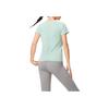 Li-Ning Fitness Series Solid Color Moisture Wicking Round Neck Short Sleeve T-Shirt Women Tops Ice-Green ATSU472-2