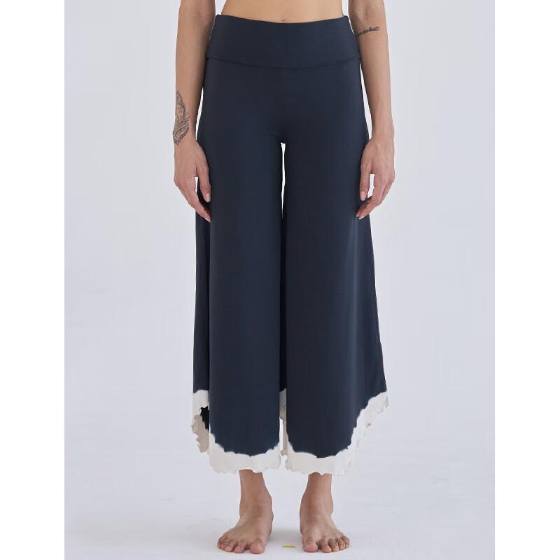 OEING Summer Modal Tie-Dye Cropped Wide-Leg Yoga Pants S