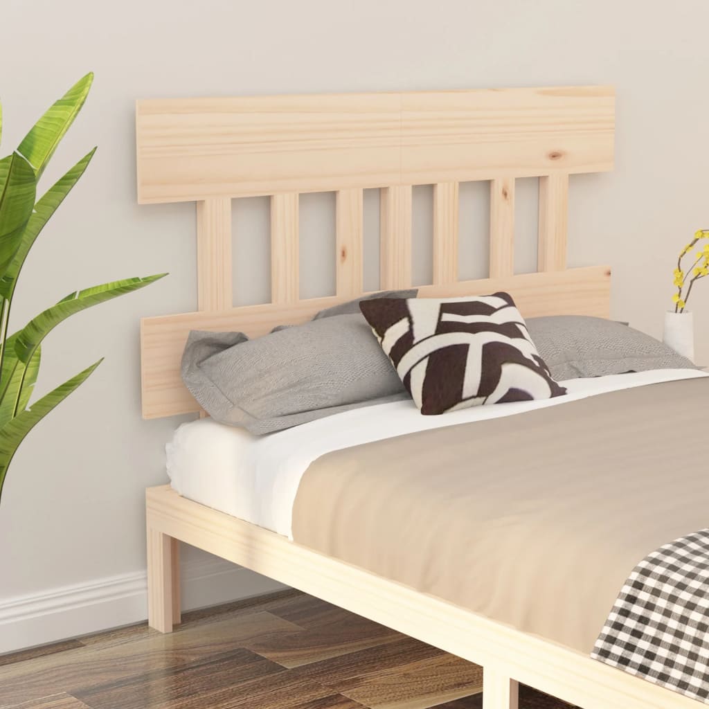 Headboard 203.5 X 3 X 81 Cm Solid Pine Wood