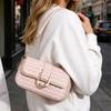 High-end Style Small Square Clutch Bag with Shoulder Strap and Small Side Pocket Accessory for The Underarm Area