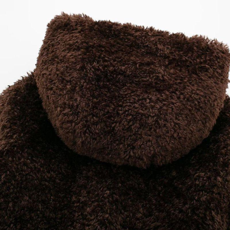 Kaslead New Arrival Women's Clothing Fashion Style Bends and Hitches Ornament Fur Effect Short Overcoat Outwear 4391854