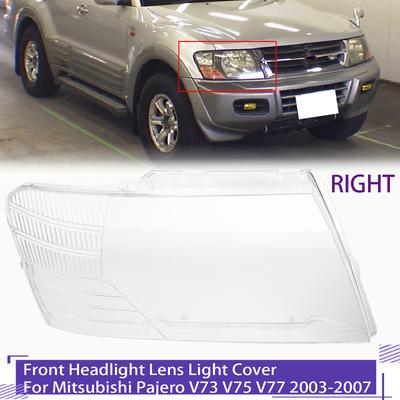 Pair Head Light Lamps Shell Lampshade Lampshade Headlight Cover Lens Glass For Mitsubishi Pajero V73 V75 V77 2003-2007