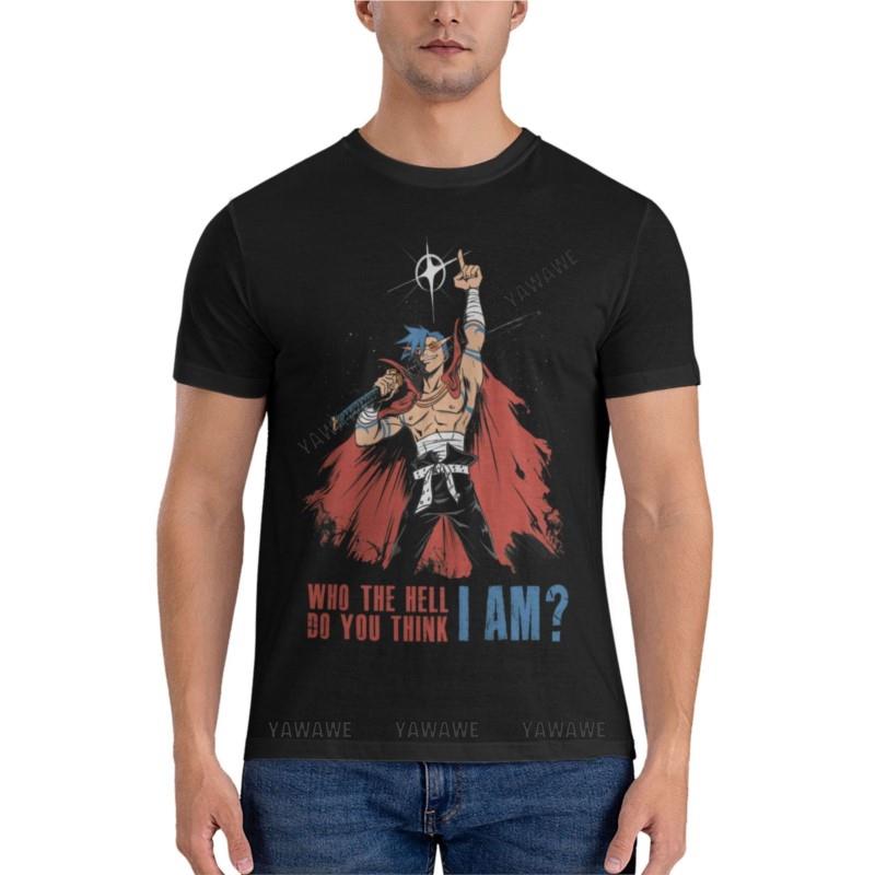 

summer fashion tee-shirt men t-shirt Kamina!! Classic T-Shirt mens big and tall t shirts crew neck t shirts Men s t-shirt 5XL різнокольоровий