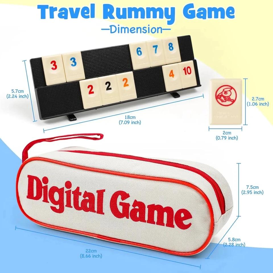Standard Israeli Mahjong Digital Cards Rummy Classic Table Game Perfect for Family Gatherings and Travel Fun Party Games
