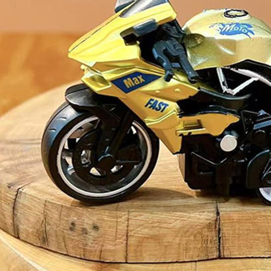 Motorcycle Cartoon Keychain Pendant with Double-Ring Hook Anti-Detachable Design Decompression Tool Keychain Accessory