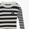Debaseute Striped Rib Knit Top White Stripe (S5Fwkt007)