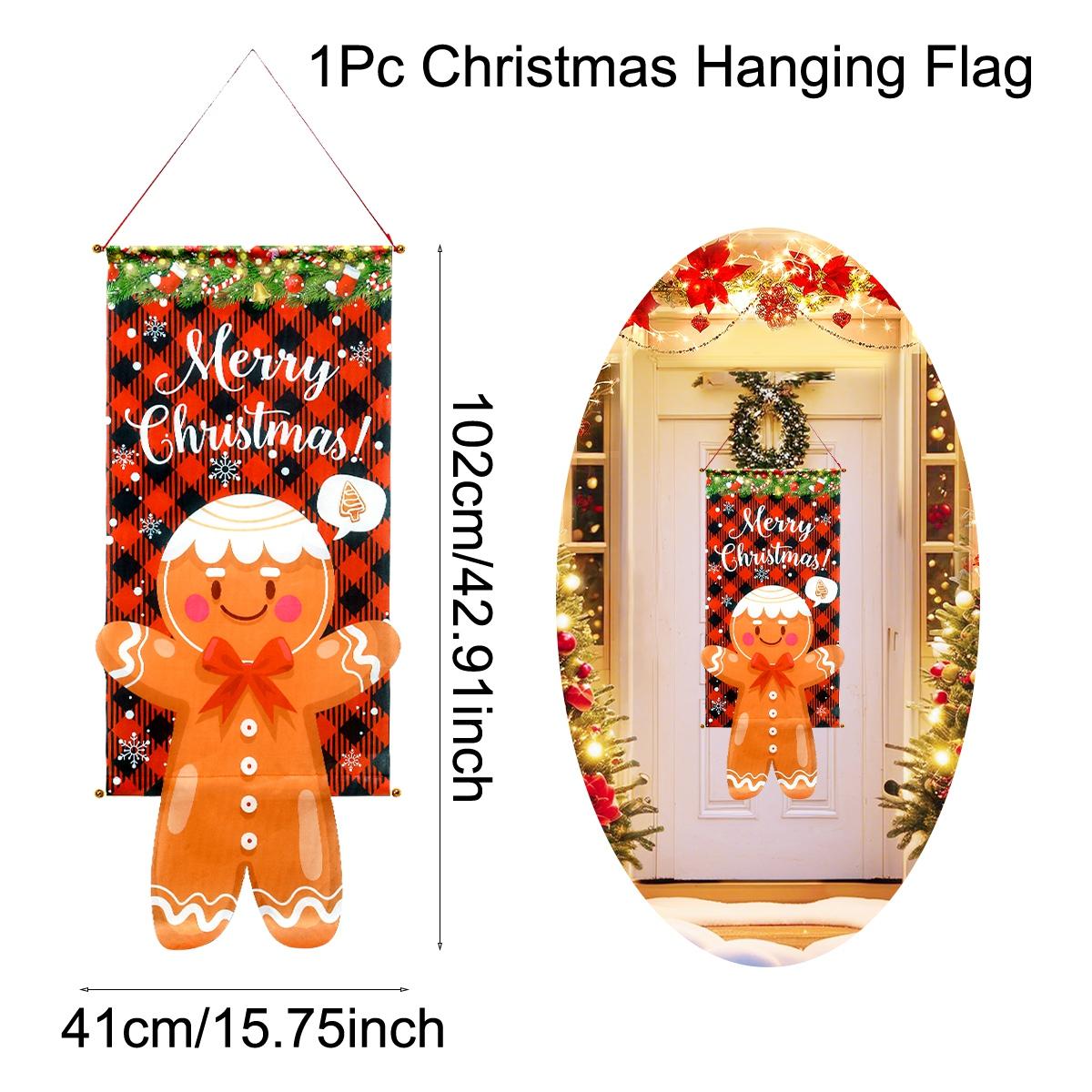 

Christmas Hanging Flag Porch Door Banner Merry Christmas Decor for Home 2026 Christmas Ornaments Navidad Noel Gift New Year 2026