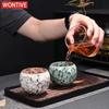 1PC Kiln Change Ceramic Cup Porcelain Kung Fu Tea Cups 110ml Drinkware Tableware Pottery Drinkware Tableware Coffee Mug Wine Mug