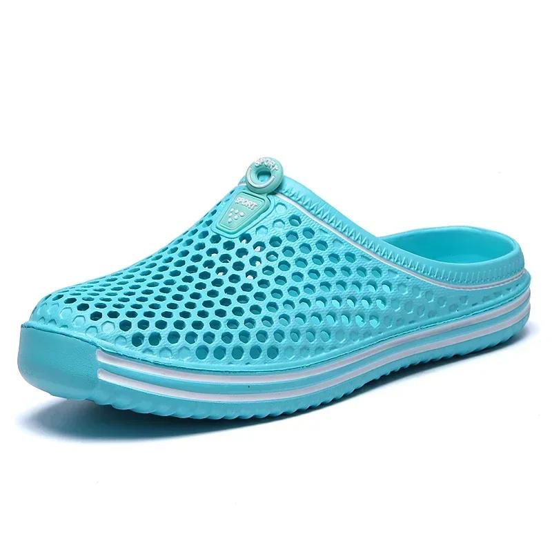 Mens Slippers Beach Shoes Unisex Hollow Outdoor Casual Men Beach Sandal Flip Flops Shoes Non-slip Size 36-45 Mens Slippers