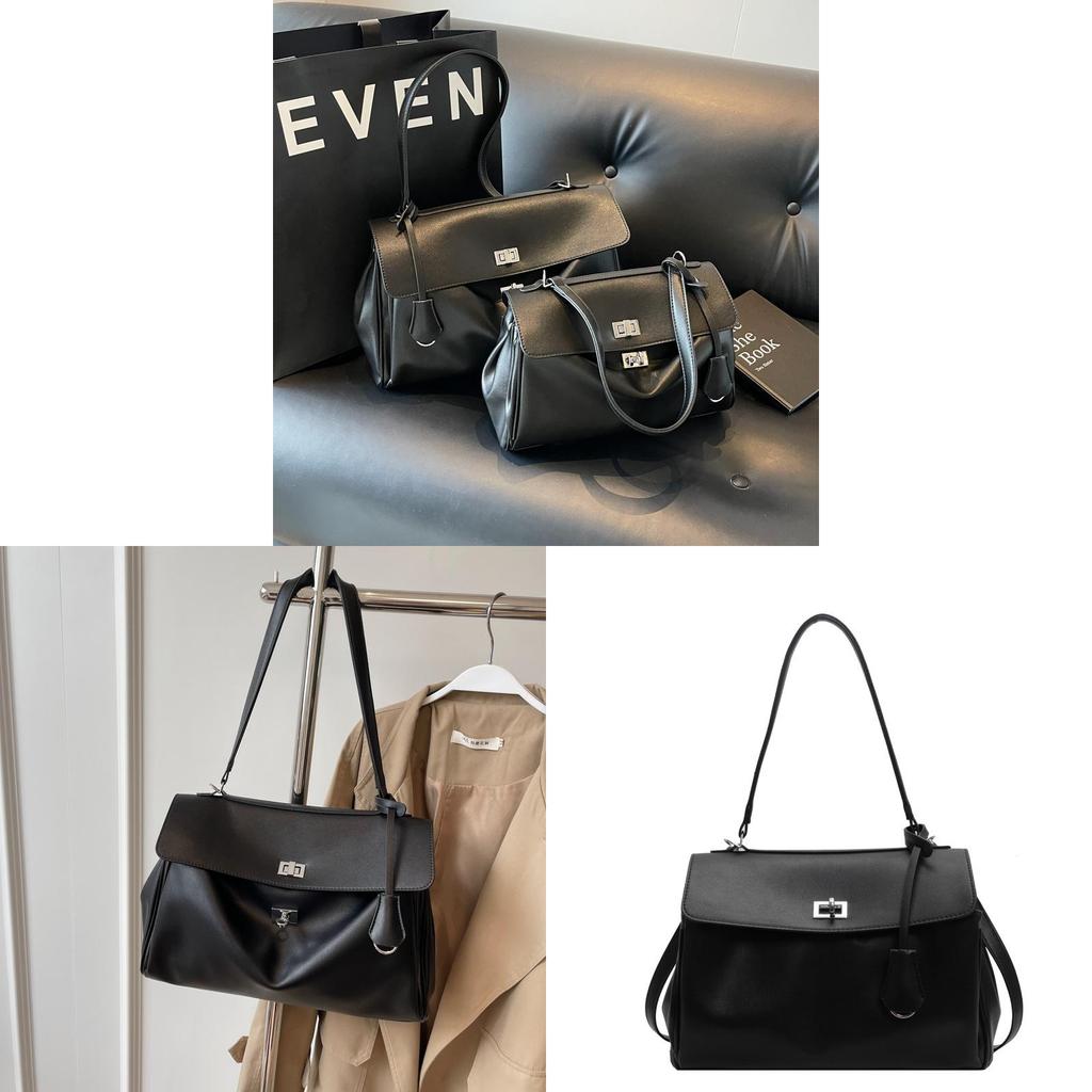 Crossborder Style Pu Tote Bag With Seamed Design For Daily Commuting And Casual Use