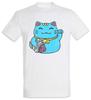 Maneki Neko III T-Shirt Mens Womens Tees Top Maneki-neko Manekineko Cat Cats Love Addicted Addiction