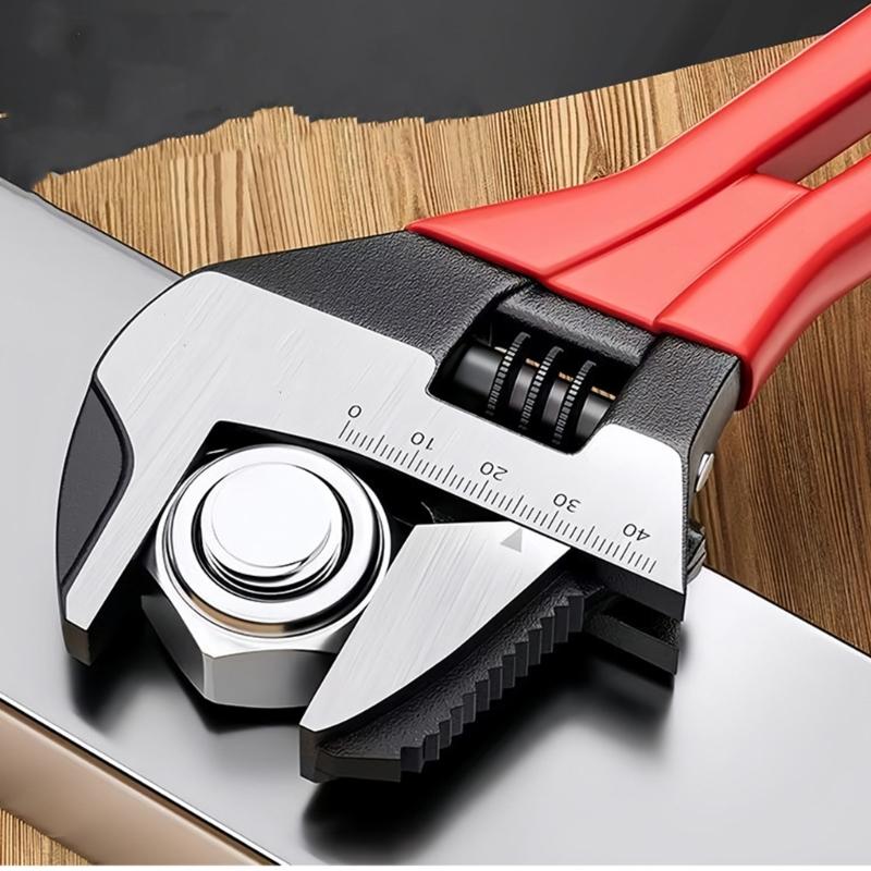 6/8inch Multifunctional Pipe Wrench Ratcheting Large Opening Quick Wrench Hand Tool for Car Maintenance Accessories