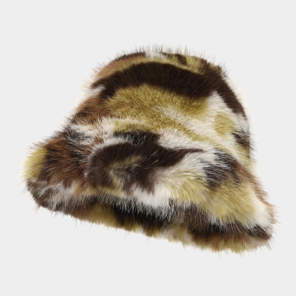 Camouflage Plush Fisherman Hat For Winter Warmth And Sun Protection