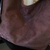 Minimalist Tote Bag for Women Fashion Shoulder Bag with Soft Suede Texture Large Capacity