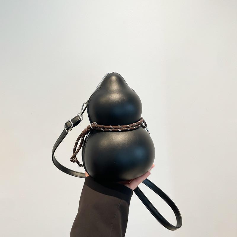 

Black Myth Women Stylish Pu Small Gourd Bag Crossbody Bag For Casual Wear Daily чёрный