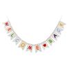BESTOYARD 335M Welcome Back Banner Jute Bunting Banner Sign Backdrop for School Home Office Banner for School