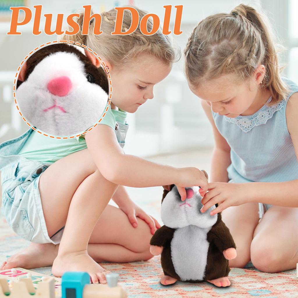 Sprechender Hamster Spielzeug, Wiederholt Was Sie Sagen, Nickendes & Aufnehmendes Interaktives Plüschtier, Stofftier Geschenk Für Kinder