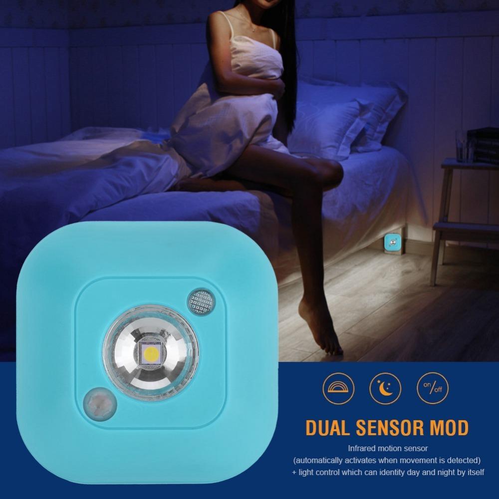 Battery Powered Motion Sensor Night Light Mini Size Infrared Night Light Cabinet Lamp  Outdoor