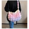 Rainbow Pleated Cloud Bag New Women's Korean Style All-matching Bubble Fashionable Simple One-shoulder Puff