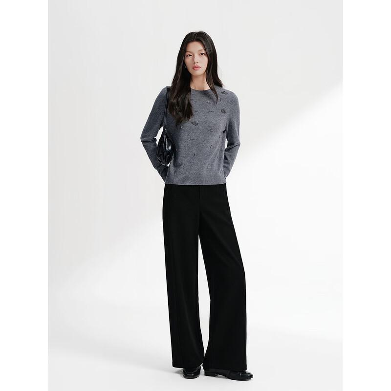 JUZUI Women's Embellished Wool Knit Sweater