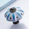 1Pcs Garden American Pumpkin Handpainted Single Hole Ceramic Handle Cabinet Drawer Door 40Mm