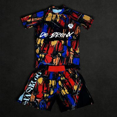 Summer MMA Top Boxing Charles Oliveira Combat Fighting Event Tee Shorts Men Breathable Quick-Drying Jersey Wrestling Sports Suit