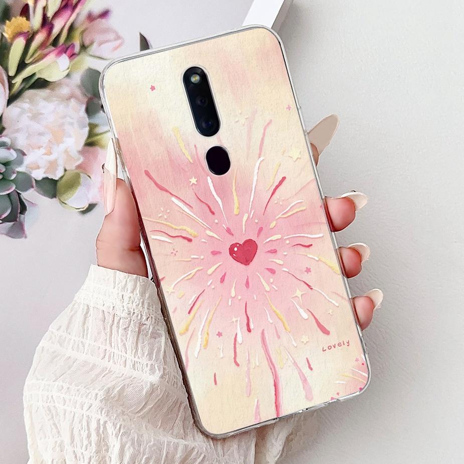 For Oppo F11 Case CPH1913 CPH1911 Colorful Flowers Painted Cover Soft Silicone Phone Case For Oppo F11 Pro F 11 OppoF11 Pro Bags