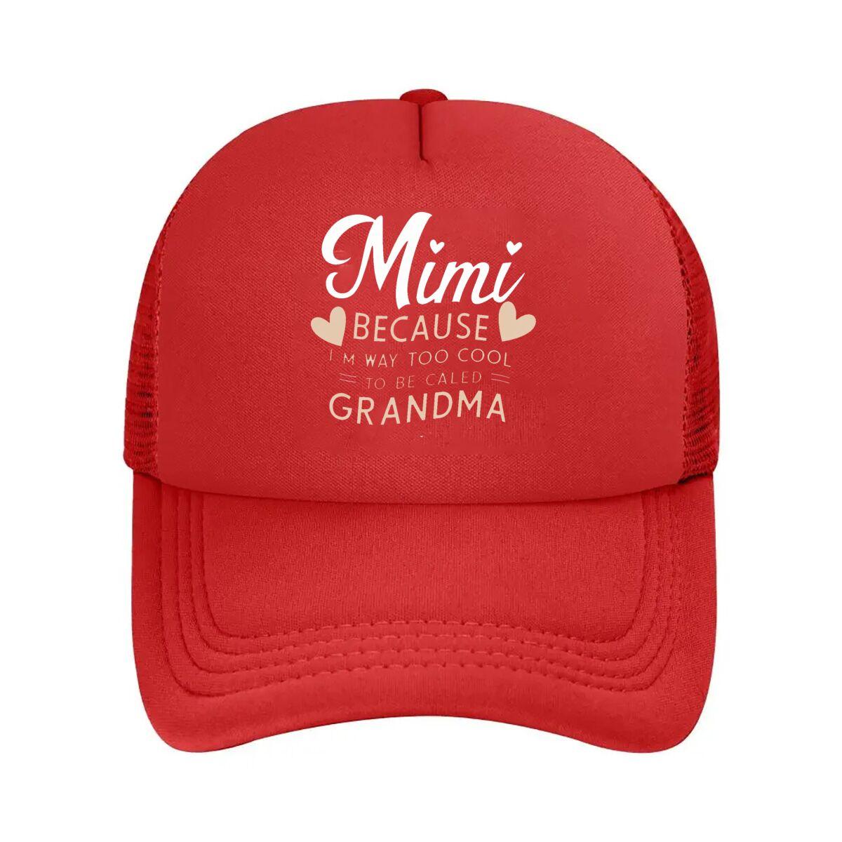 Funny Mimi Grandma Mesh Baseball Cap Hip Hop Adjustable
