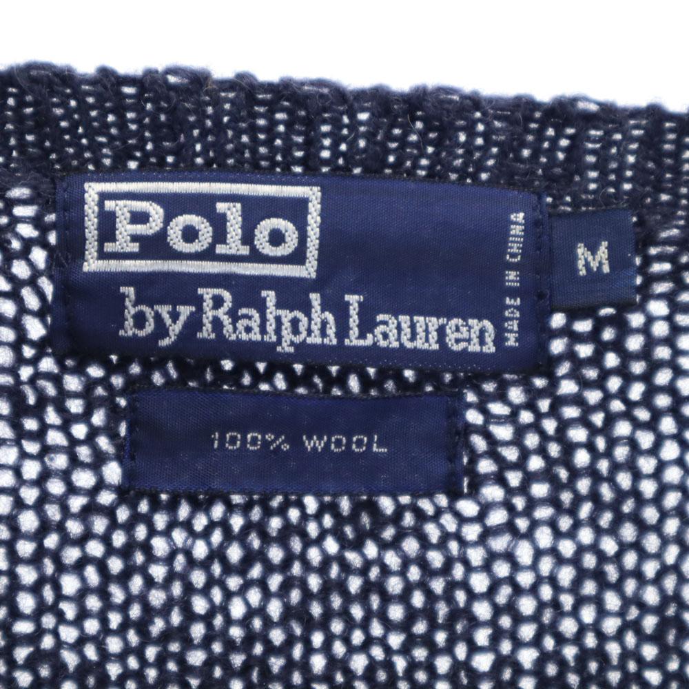Polo by Ralph Lauren wool Long sleeve sweater M Navy knit Men's Used