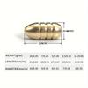 1set/25pcs Bullet Copper Set, Texas Fishing Set Accessory Combination Lua Accessories Pure Copper Counterweight, 5 Sizes Fishing Gear Supplies