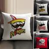 Classic P-Pringles Cushion Cover Summer Breathable Linen Organic Fabric Double-Sided Printing Sofa Pillow Case Home Decor