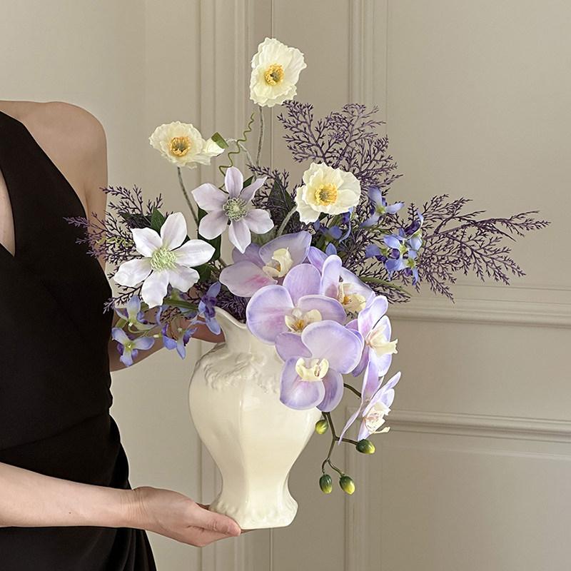 Ceramics Vase Flower Vase Decorations Household Table Accessories Nordic Vases For Flowers Bottle Room Decoration Workspace Accessories