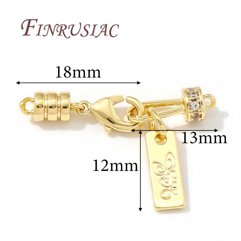 18K Gold/Rhodium Plated Connector Fasteners Lock Closure Clasps Accessories For DIY Women Needlework Beads Jewelry Making