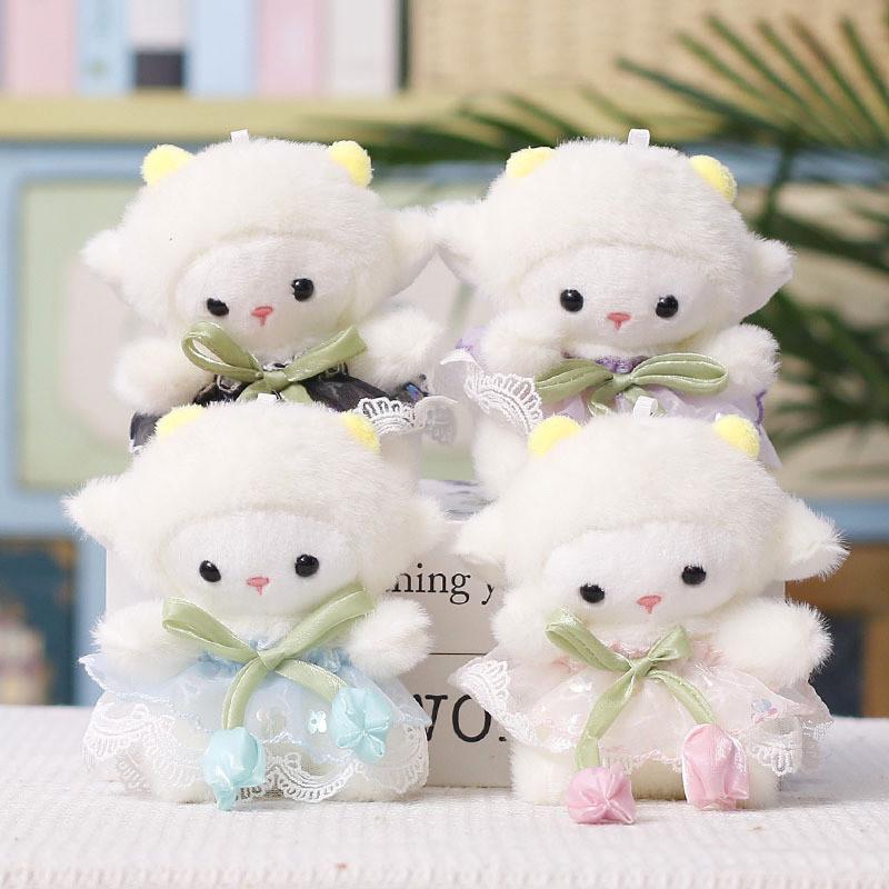 Animal Soft Plush Lamb Ornament With Polyester Filling For Backpack Accessory