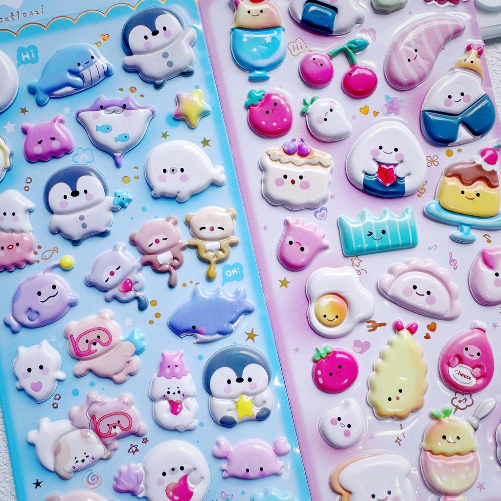 4 pcs New Penguin Ghost Cartoon 3D Foam Stickers Scrapbooking Diy Journal Stationery Sticker Cute Decor School Supplies