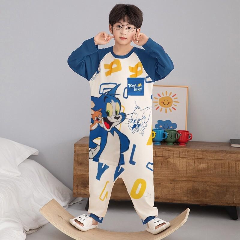 100% Cotton Kids Pajama Set One-Piece Sleepwear Boys Girls Toddler To Teen Warm Lightweight Nightwear