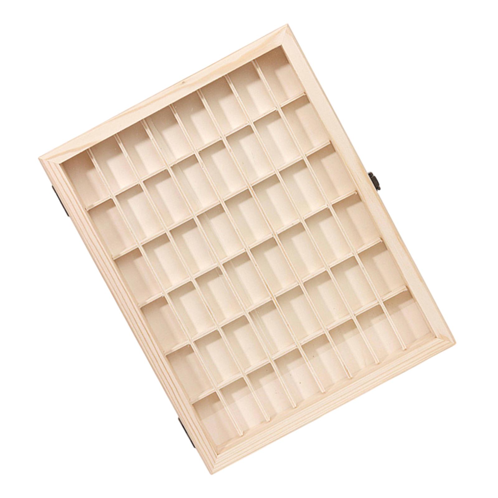 

Professional Film Roll Holder for Photographers and Collectors Wooden Storage Box with Lid Dustproof Display Case 48
