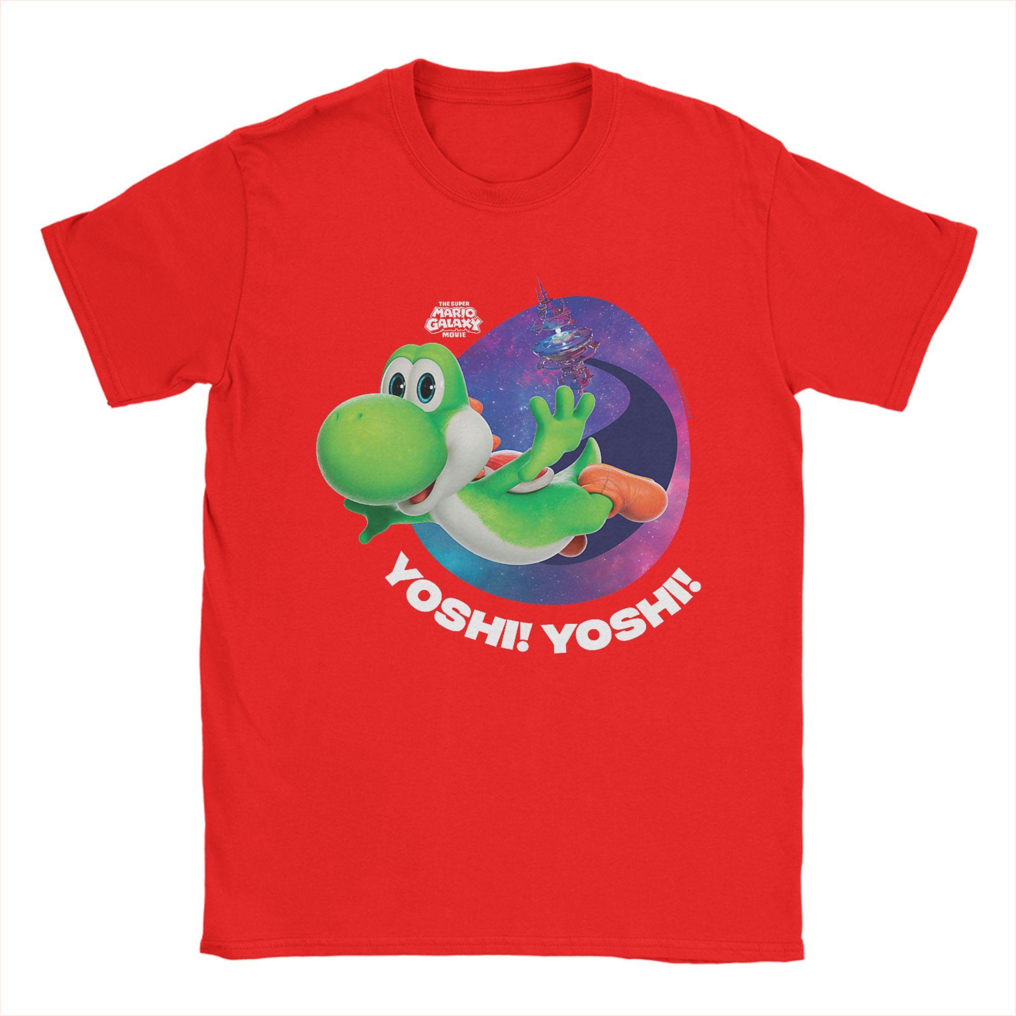 Unisex Womens The Super Marios Galaxy Movie Yoshi Soars T Shirt 100 Cotton Clothing Cool Short Sleeve Tees Plus Size TShirt S