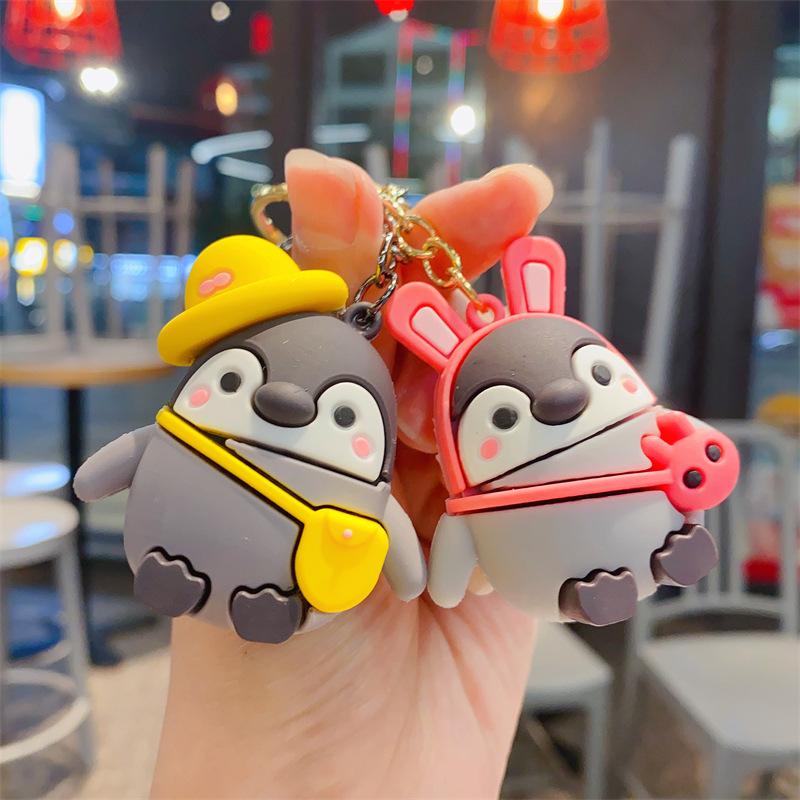 Cute Cartoon Penguin Doll Keychain Japanese Girl Heart Car Key Pendant Couple Bag Pendant