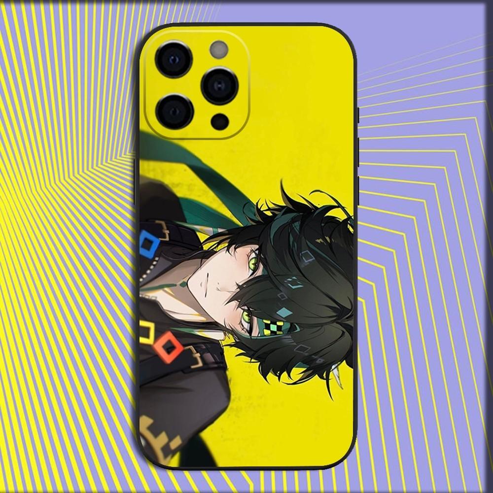 G-Genshin Impact Kinich Phone Case For iPhone 16,15,14,13,12,11,Pro,X,XS,Max,XR,Plus,Mini Soft Black Cover
