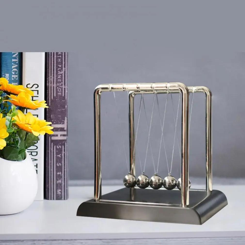 Home Decor Newton's Cradle Metal Pendulum Educational Physics Toy Kinetic Energy Office Stress Reliever Ornament2025new