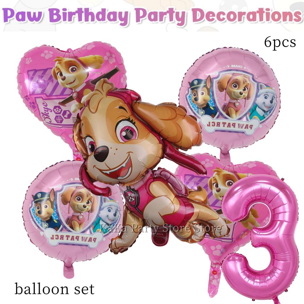 Paw Patrol Birthday Party Decor Dog Skye Disposable Tableware Tablecloth Cup Plate Baby Shower Kids Gift Girl Boy Party Supplies