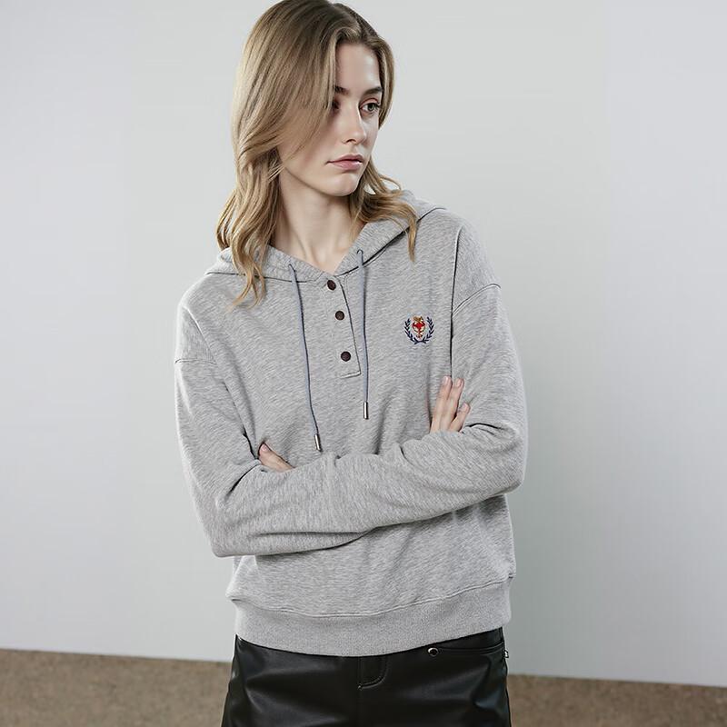 Chuyu Women's Embroidered Hooded Fleece Sweatshirt