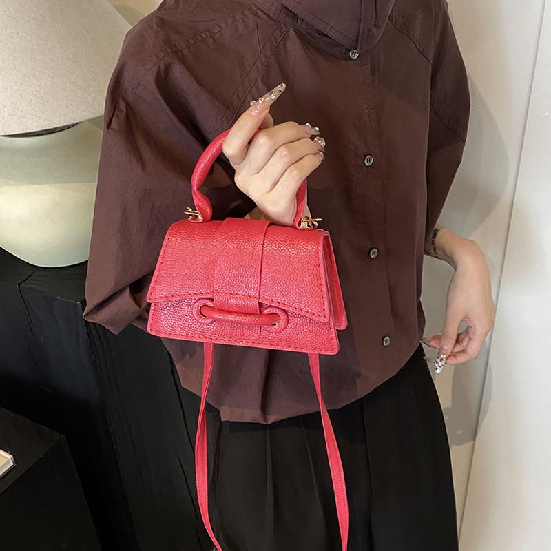 Stylish Mini Handbag For Fall 2024 Featuring Vintage Square Design And Pu Material