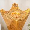 Luxury Golden Incense Burner: Gilded Square Charcoal Stand for Church and Home Use