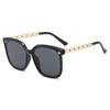 Women's Fashionable Anti-UV Slimming Round Sunglasses with Metal Legs - Versatile Summer Eyewear